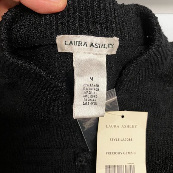 Laura Ashley Black Sweater long sleeve Size Medium Brand NEW with tags - Picture 8 of 12